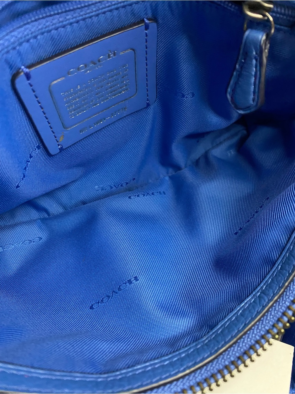 Coach 37779 Small Mercer 24 Cobalt Blue Triple Compartment Crossbody w/Turn Lock - Picture 12 of 16